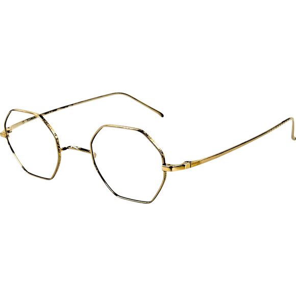 Kame Man Nen KMN 901L Unisex Eyeglass Frame GD Gold - Picture 1 of 5